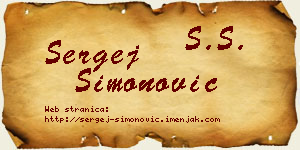 Sergej Simonović vizit kartica